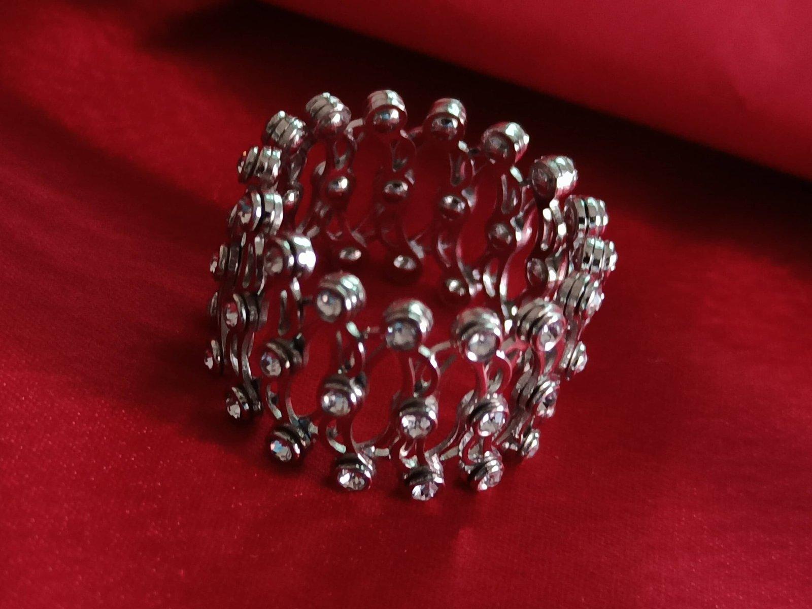 925 Silver Ring Cum Bracelet, Adjustable | Gifts for Women and Girls view 2