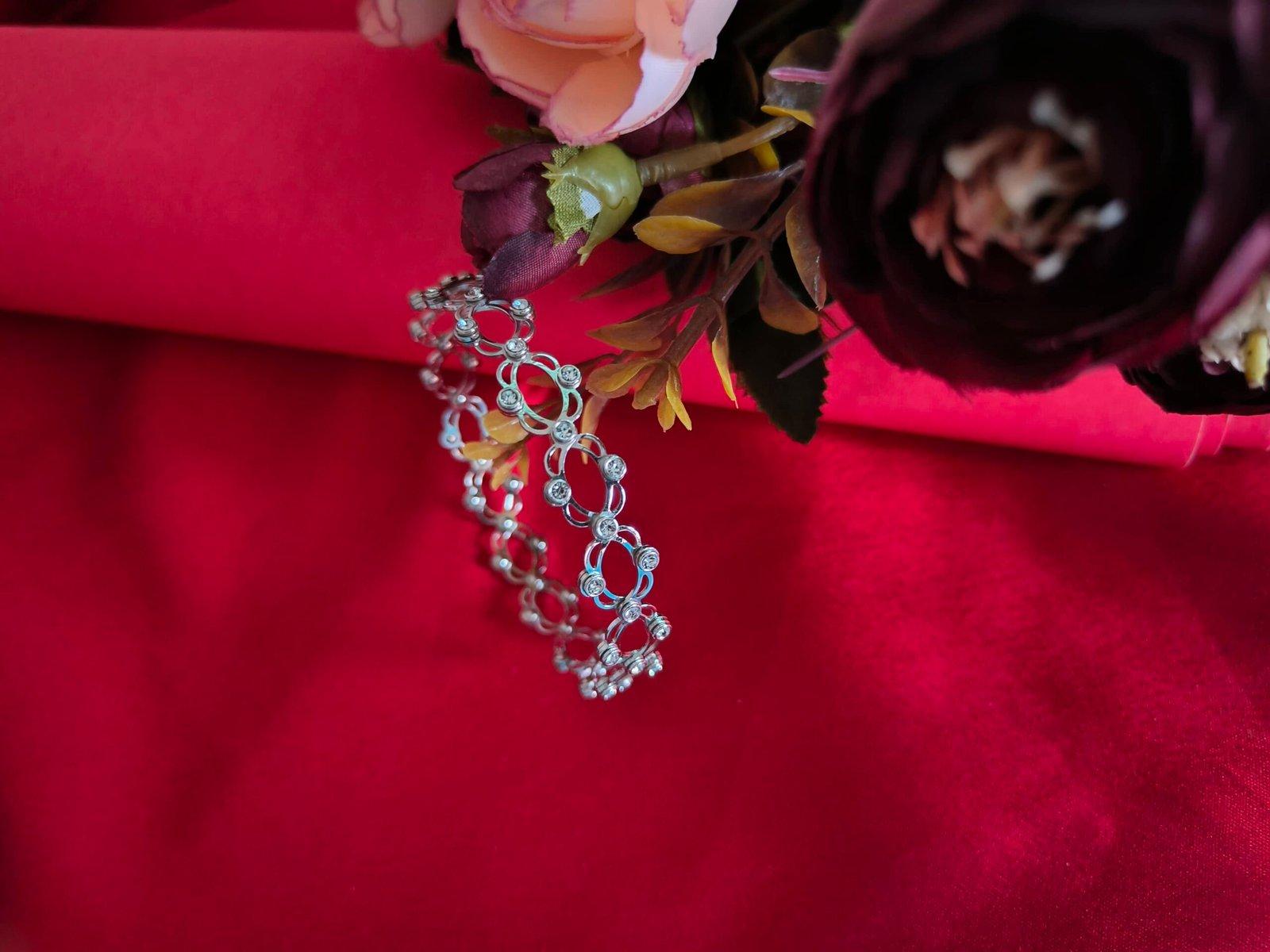 925 Silver Ring Cum Bracelet, Adjustable | Gifts for Women and Girls view 4