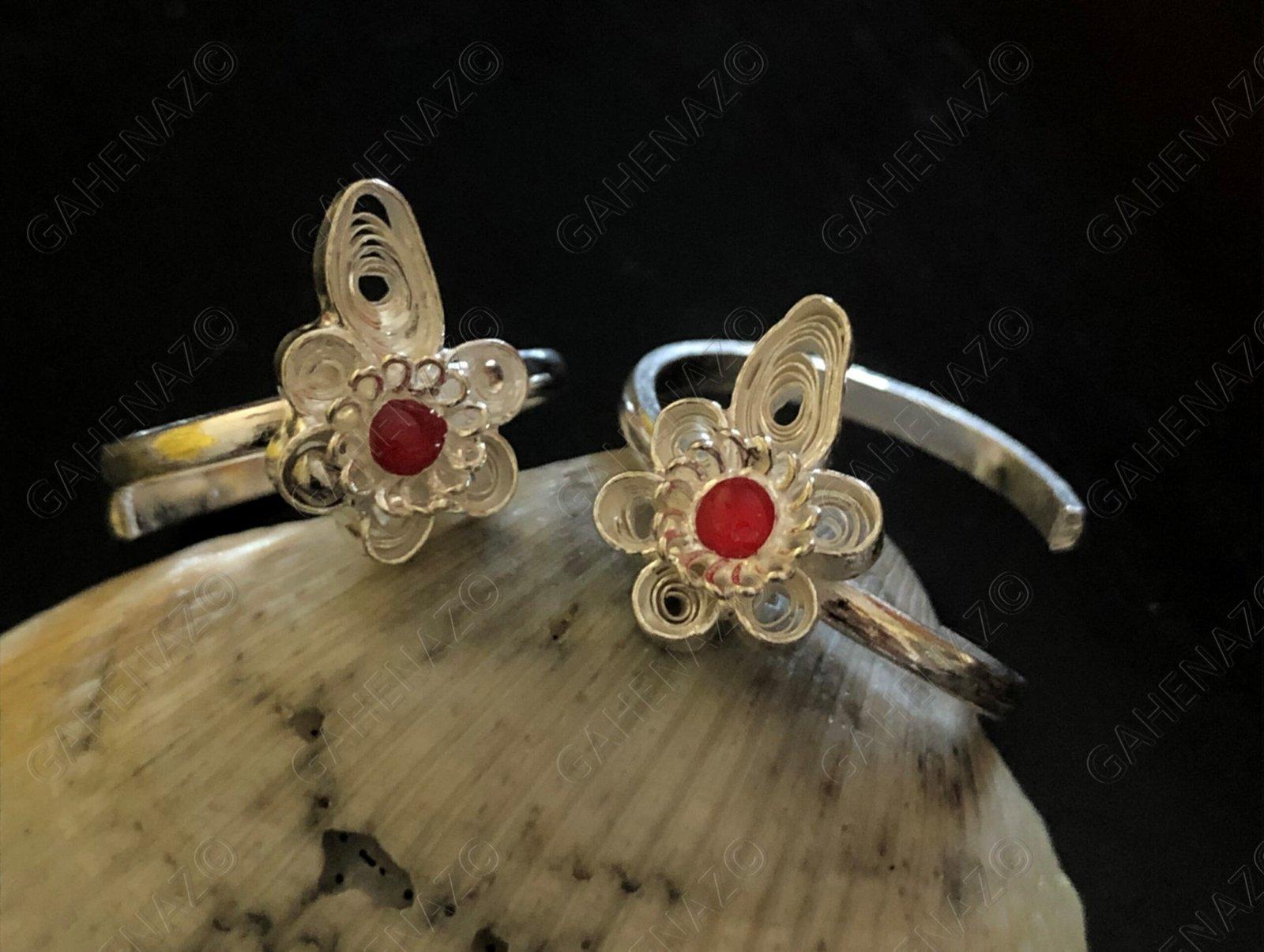 Adenium Flower Toe Ring/ Filigree Bichiya/ Toering