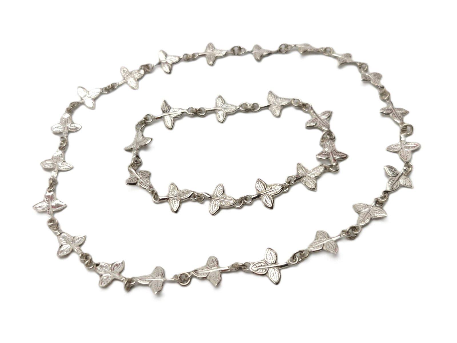 Adjustable Pure Silver Bel patra  /Belpata /Bilva Leaves / Pathram Leaves Garland/Mala for Shiva Puja