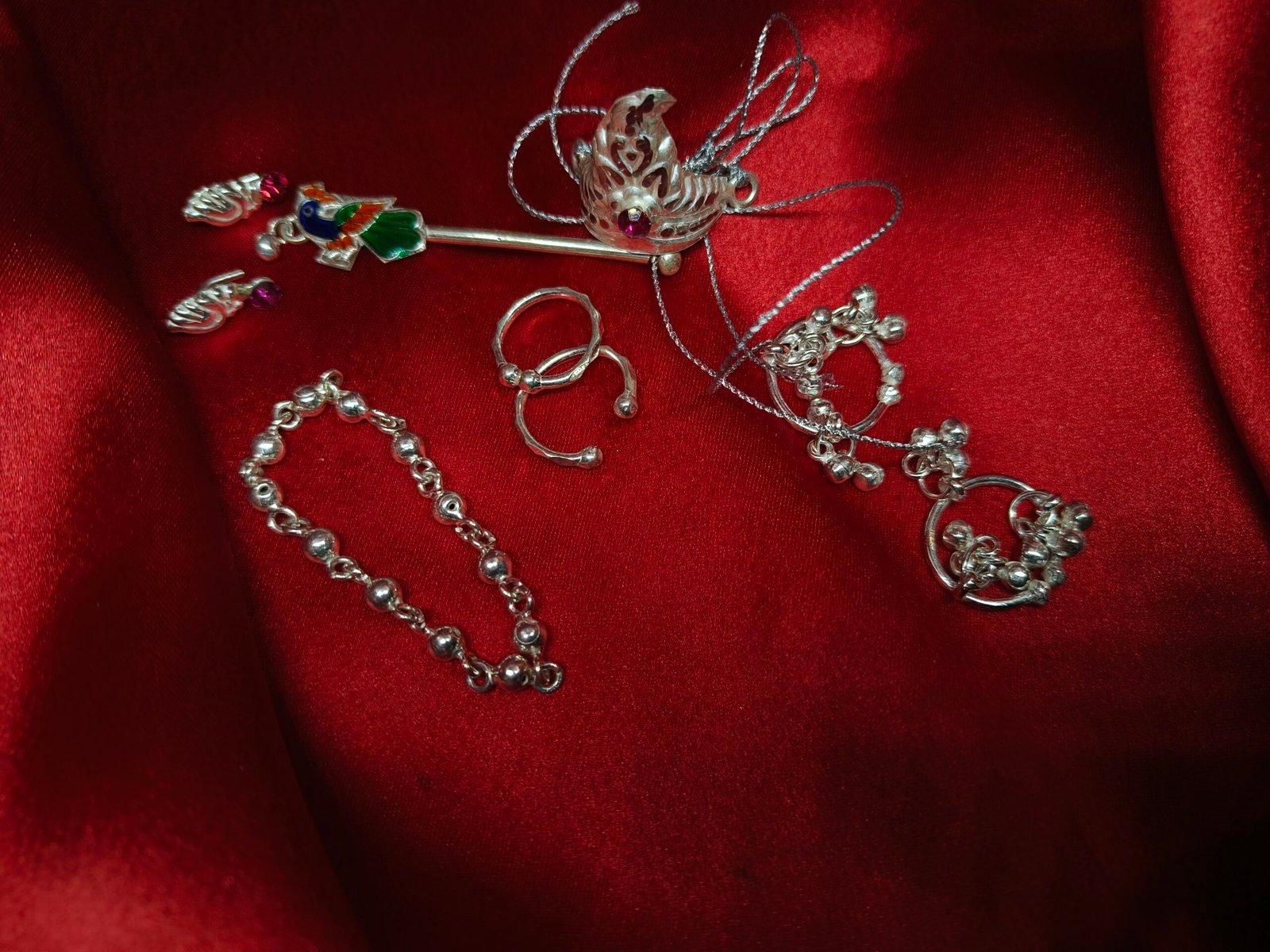 Baby Laddu Gopal Gobordhon Jewellery Set for 0-2size