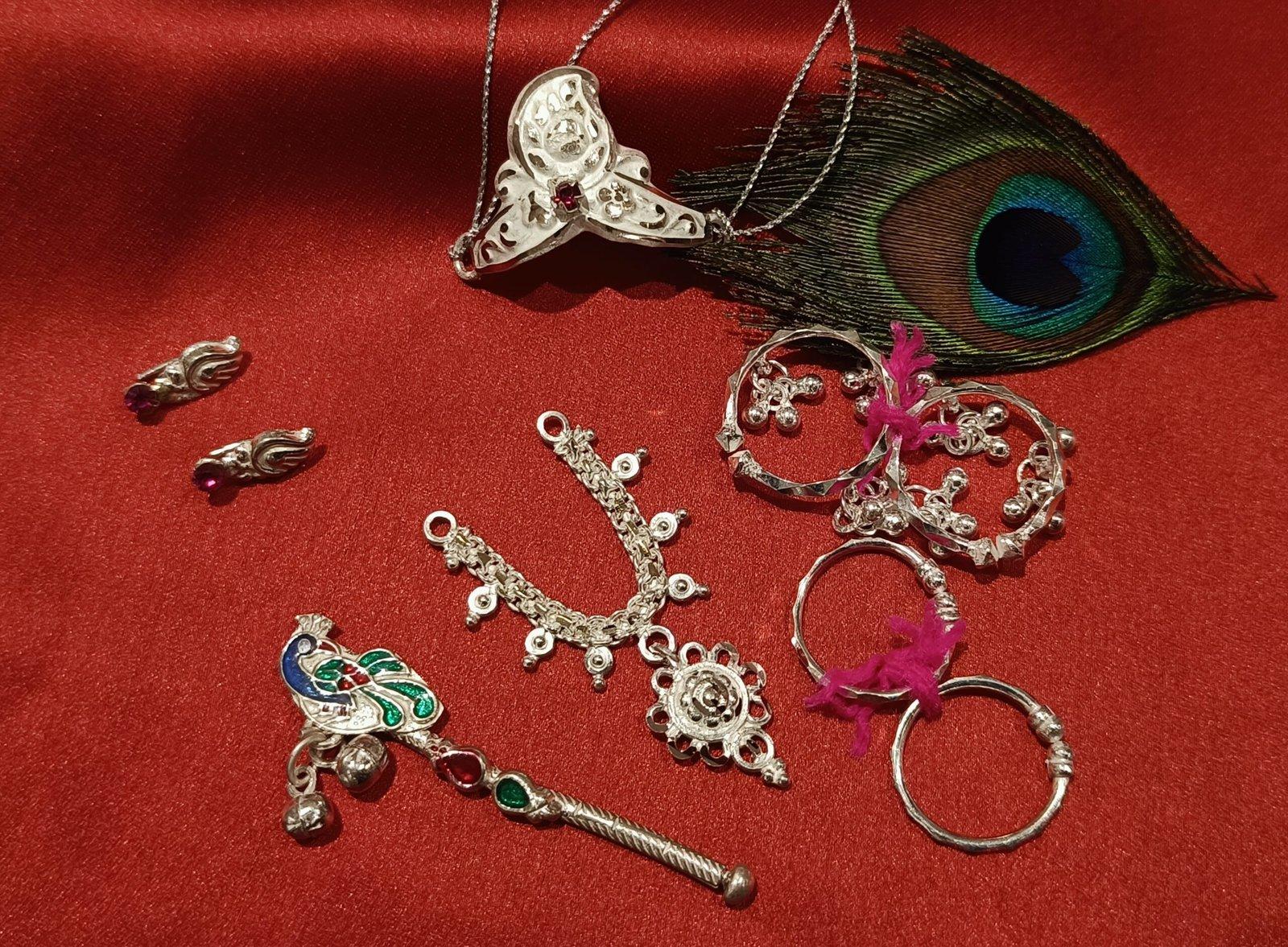 Baby Laddu Gopal Murari Jewellery Set for 0-2size view 2