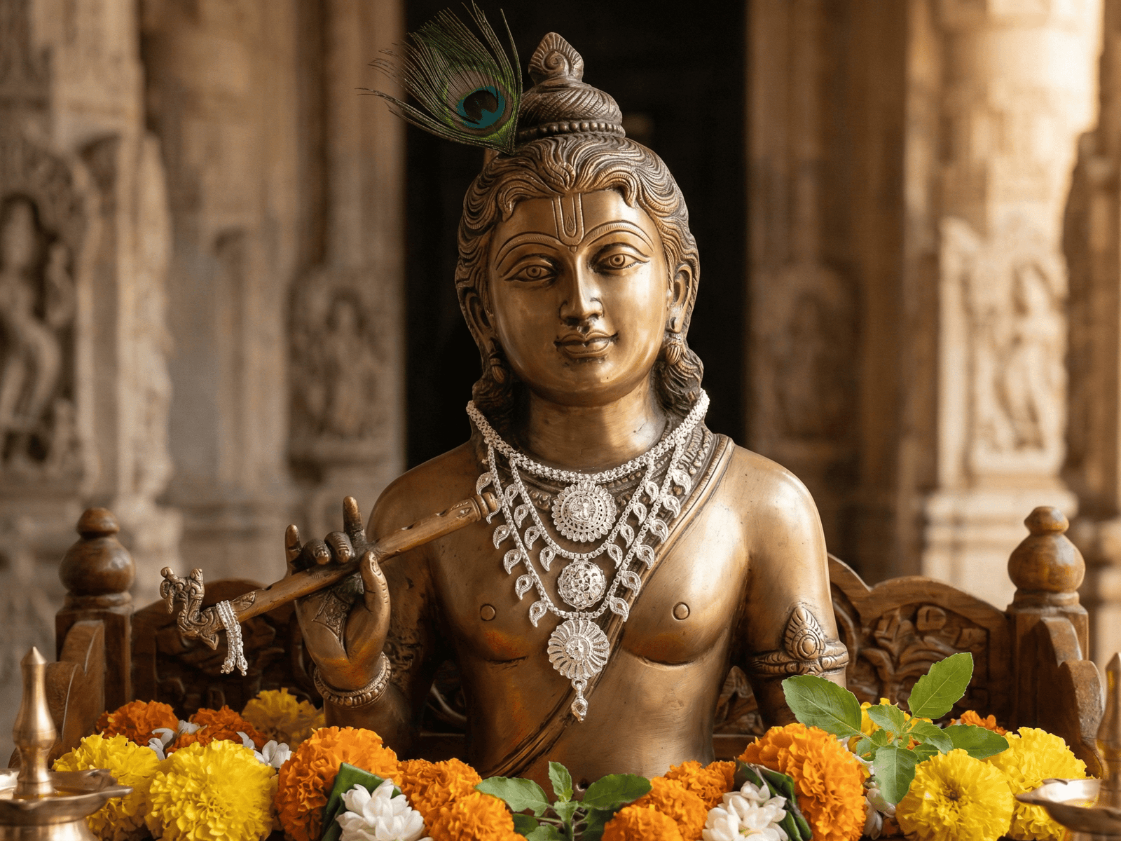 Bishakha 3 Layer Choker Necklace for Idol 6-10inch