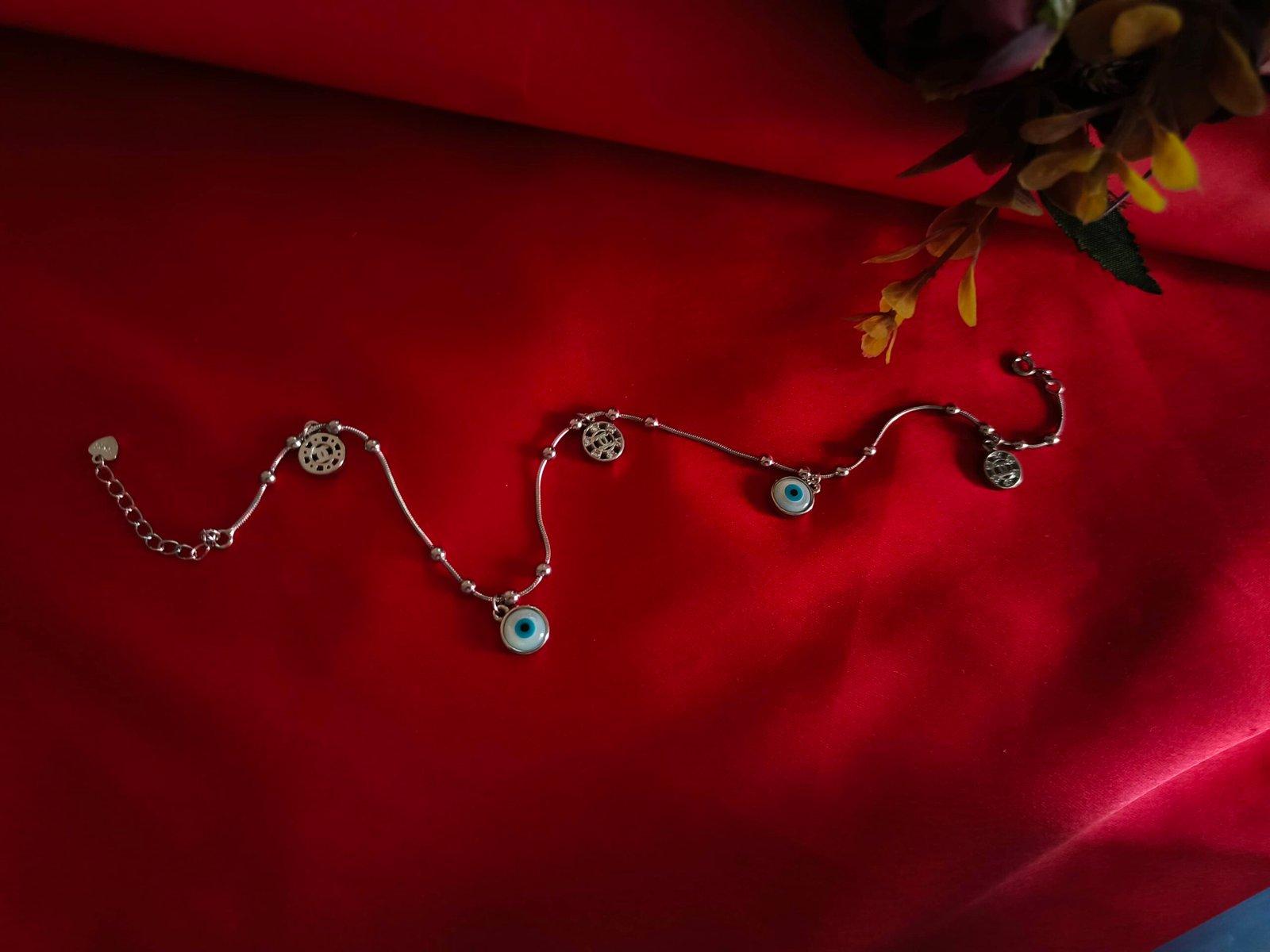 Blue Evil Eyes Anklet