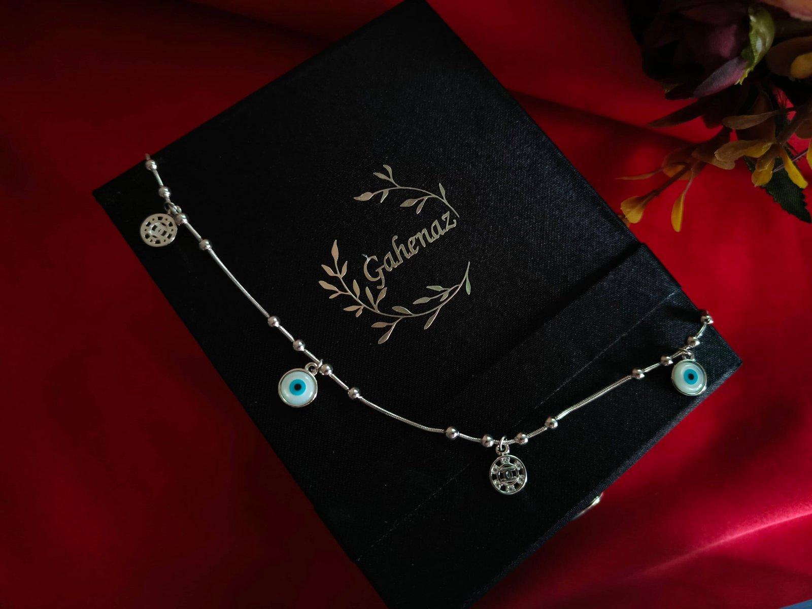 Blue Evil Eyes Anklet view 3