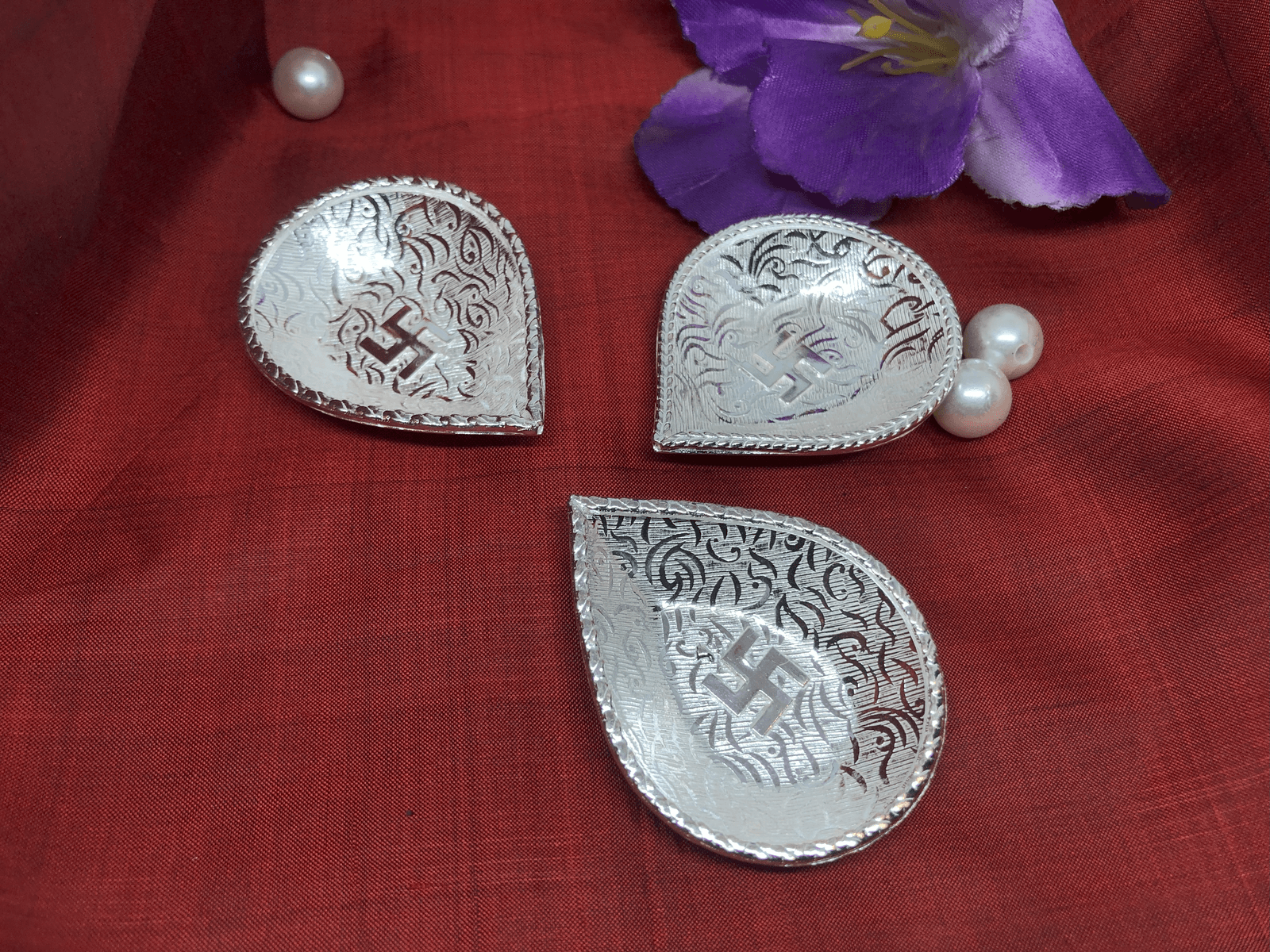 Diya/Pradip with swastik view 3