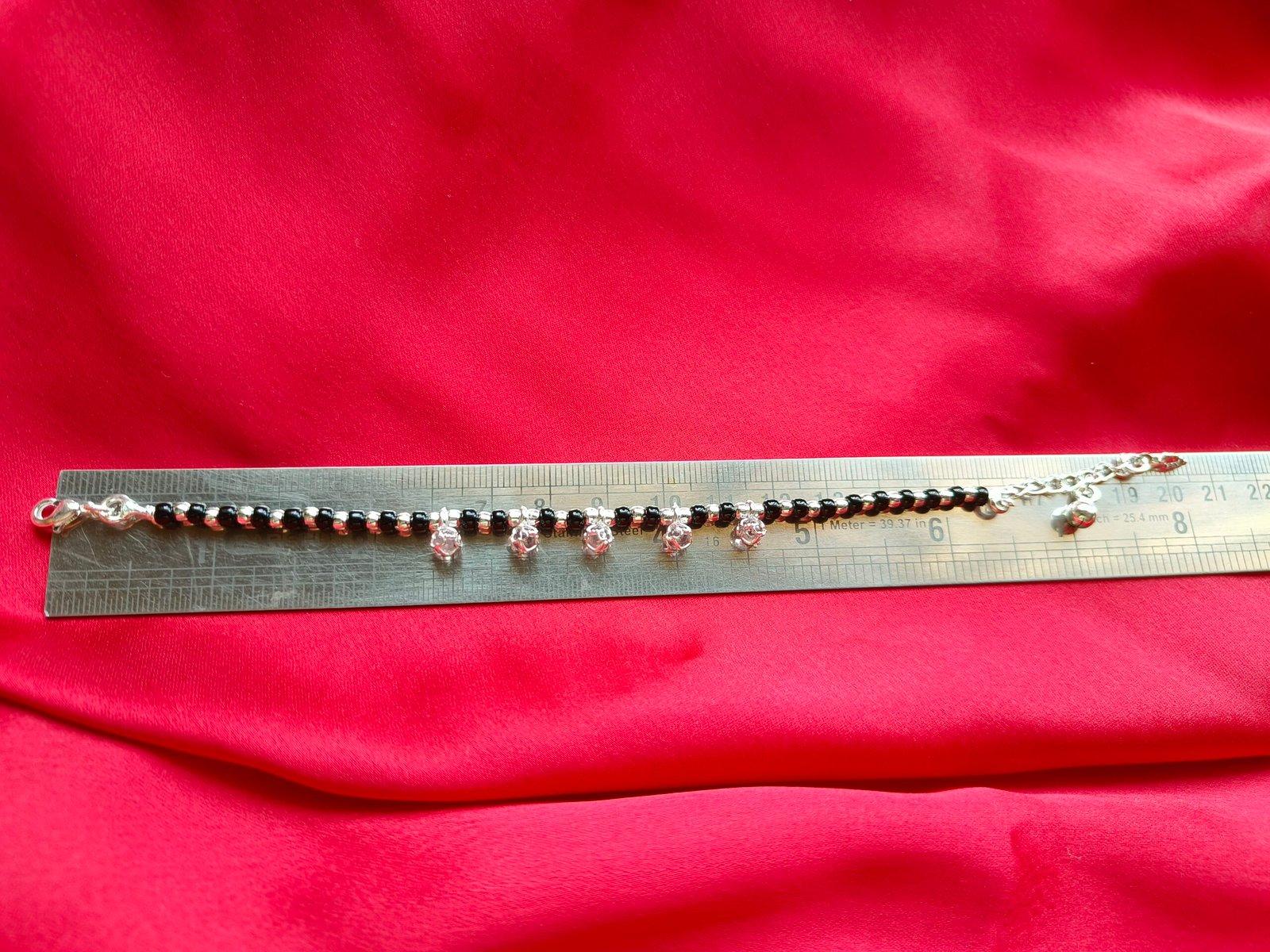 Drop stone Mangalsutra / Nazariya Bracelet view 4