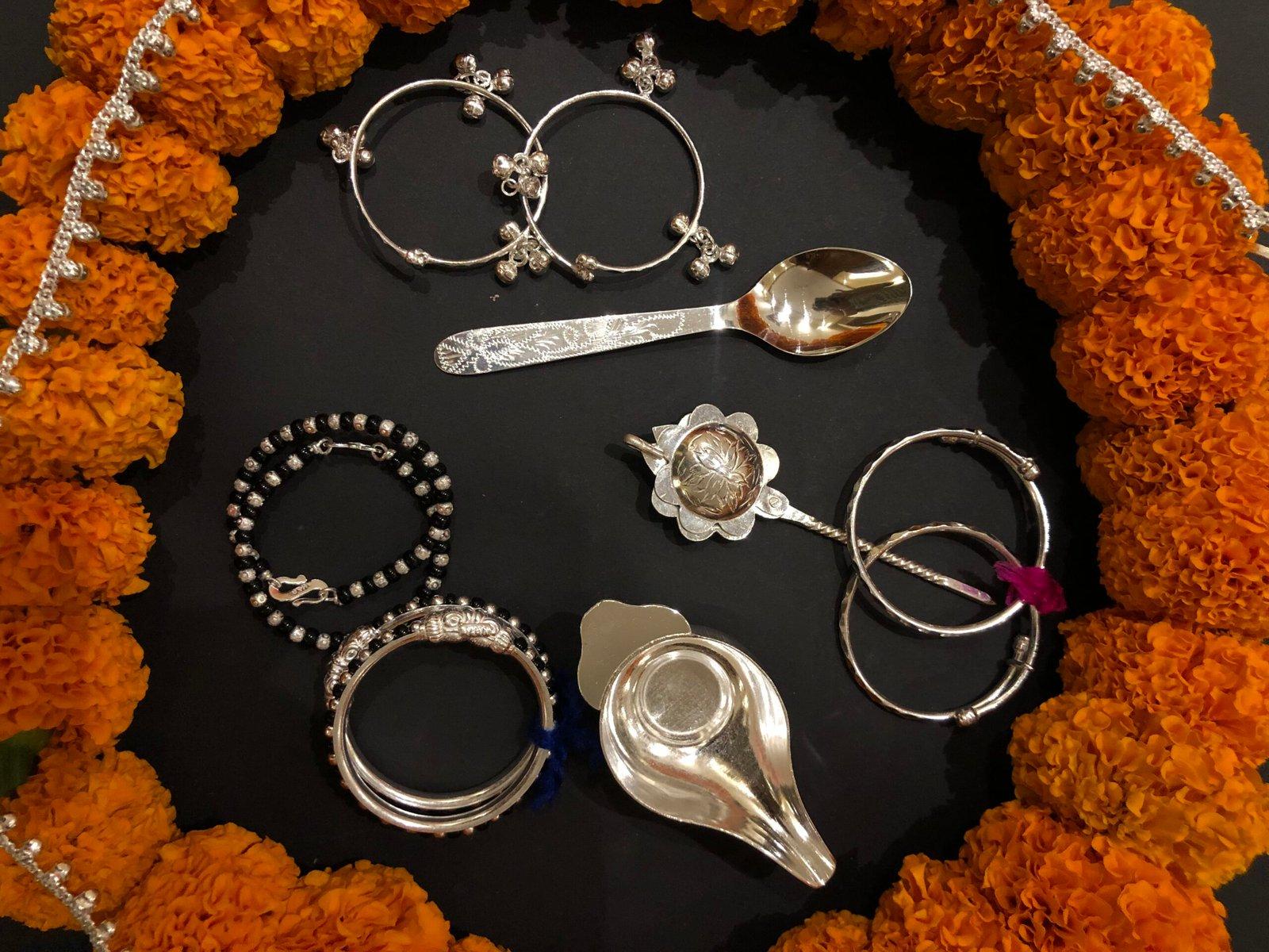 Gahenaz Silver Baby Bangle view 2