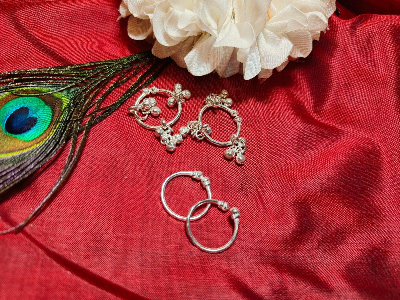 Gahenaz Silver Bangle Anklet Combo for Idol / Laddu Gopal view 2