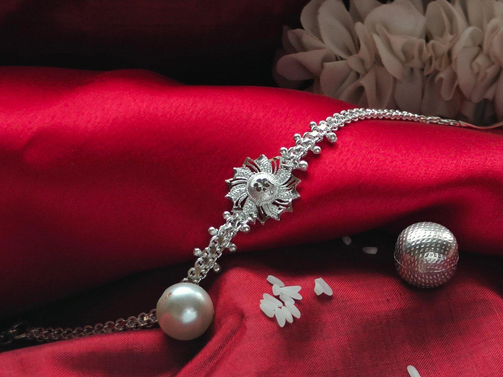 Gahenaz Silver Bracelet Rakhi Shimul view 5