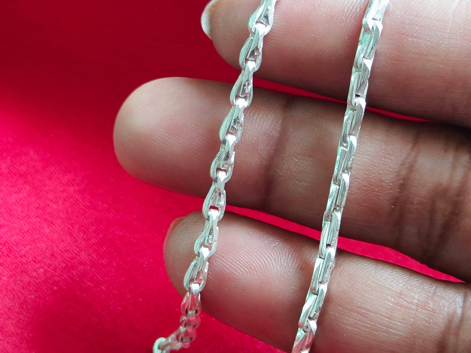 Gahenaz Silver Cable Chain Adult