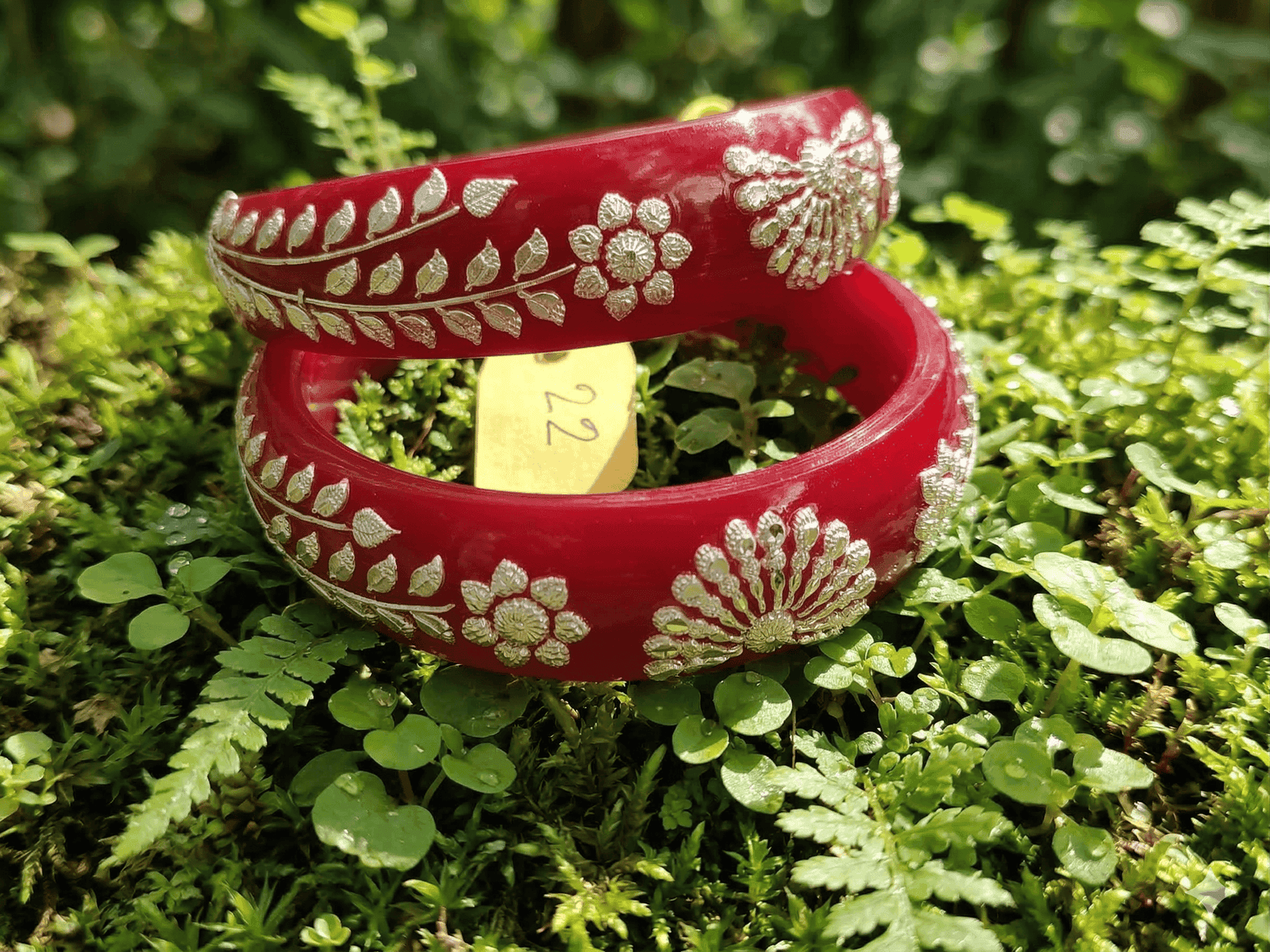 Gahenaz Silver Chandrima Pola Red Size 2.2 view 2