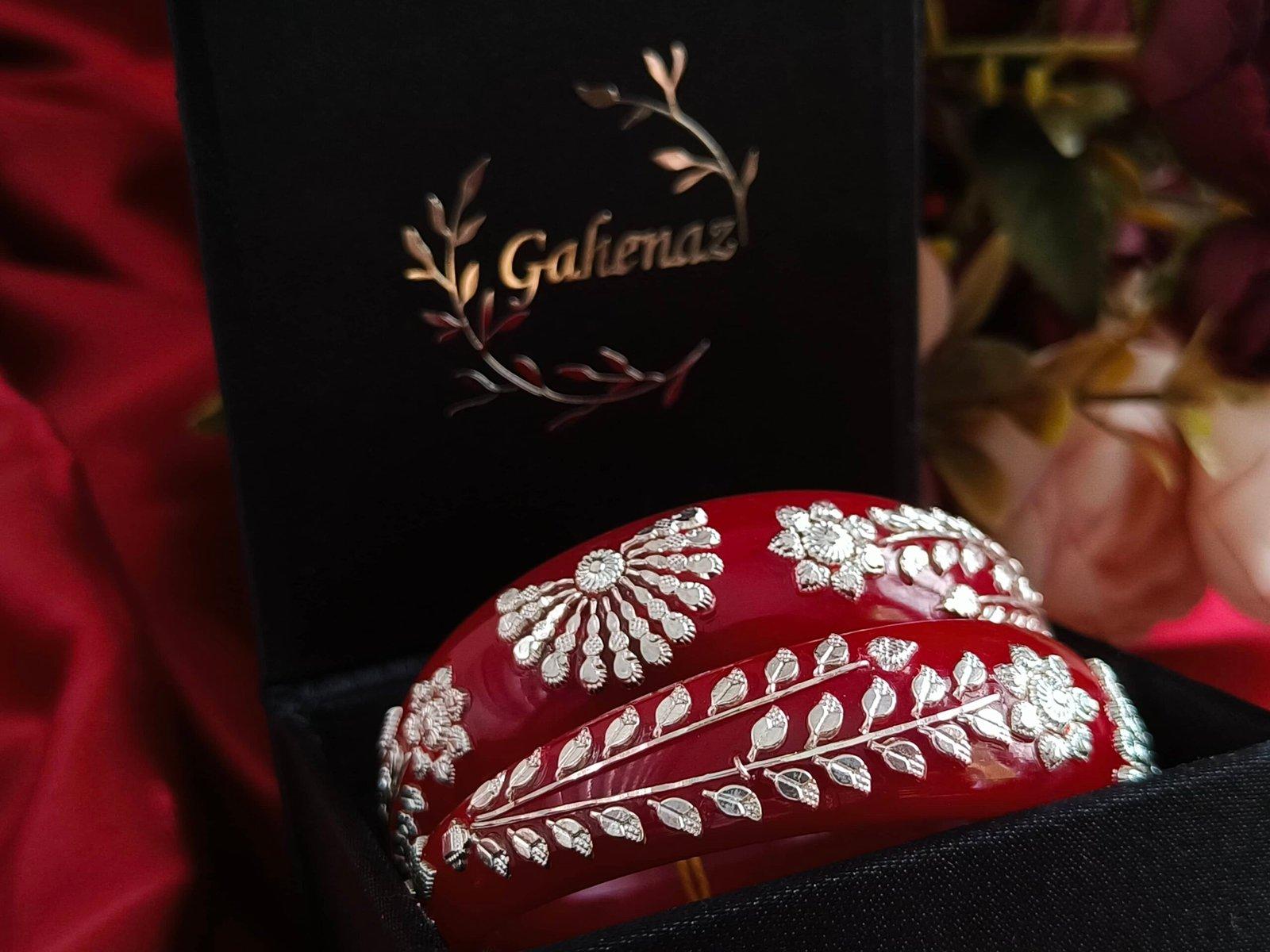 Gahenaz Silver Chandrima Pola Red Size 2.2 view 4
