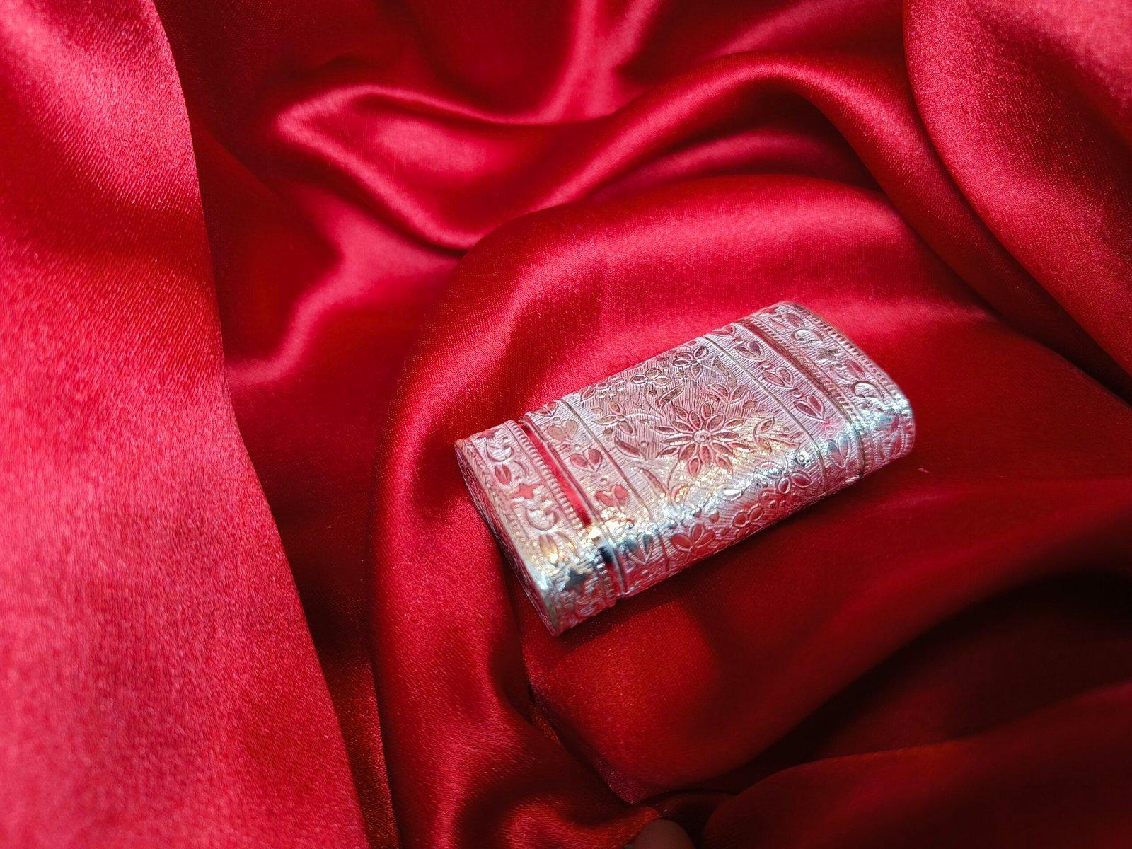 Gahenaz Silver Dabbi 2 Way Opening/Container for Tobacco/Spices/Paan/jarda/Mouth freshner/Surti/Khaini Chunauti Dibbi | Box