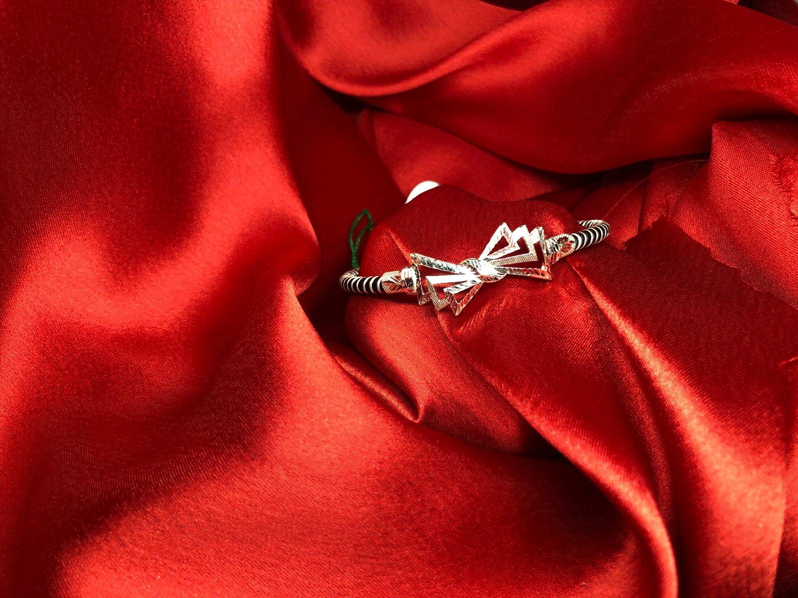 Gahenaz Silver Fulkari Loha / Noa / Iron Bangle / Kada 2.5,2.6 view 3