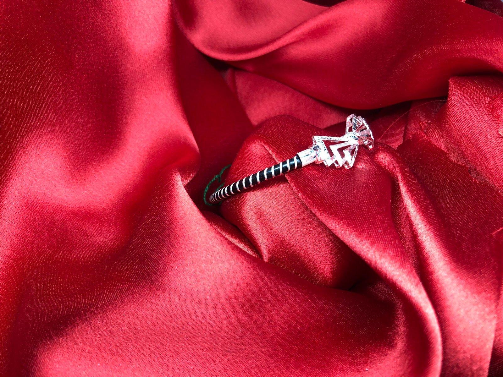 Gahenaz Silver Fulkari Loha / Noa / Iron Bangle / Kada 2.5,2.6 view 4