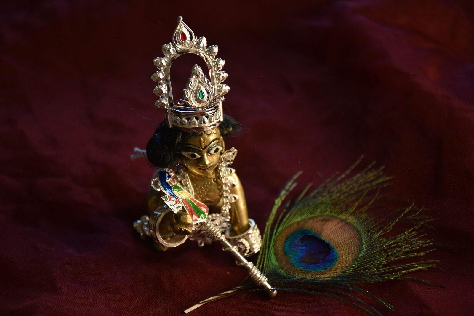 Gahenaz Silver Idol Raj Jewellery Set for Idol Laddu Gopal size 0-2 view 3