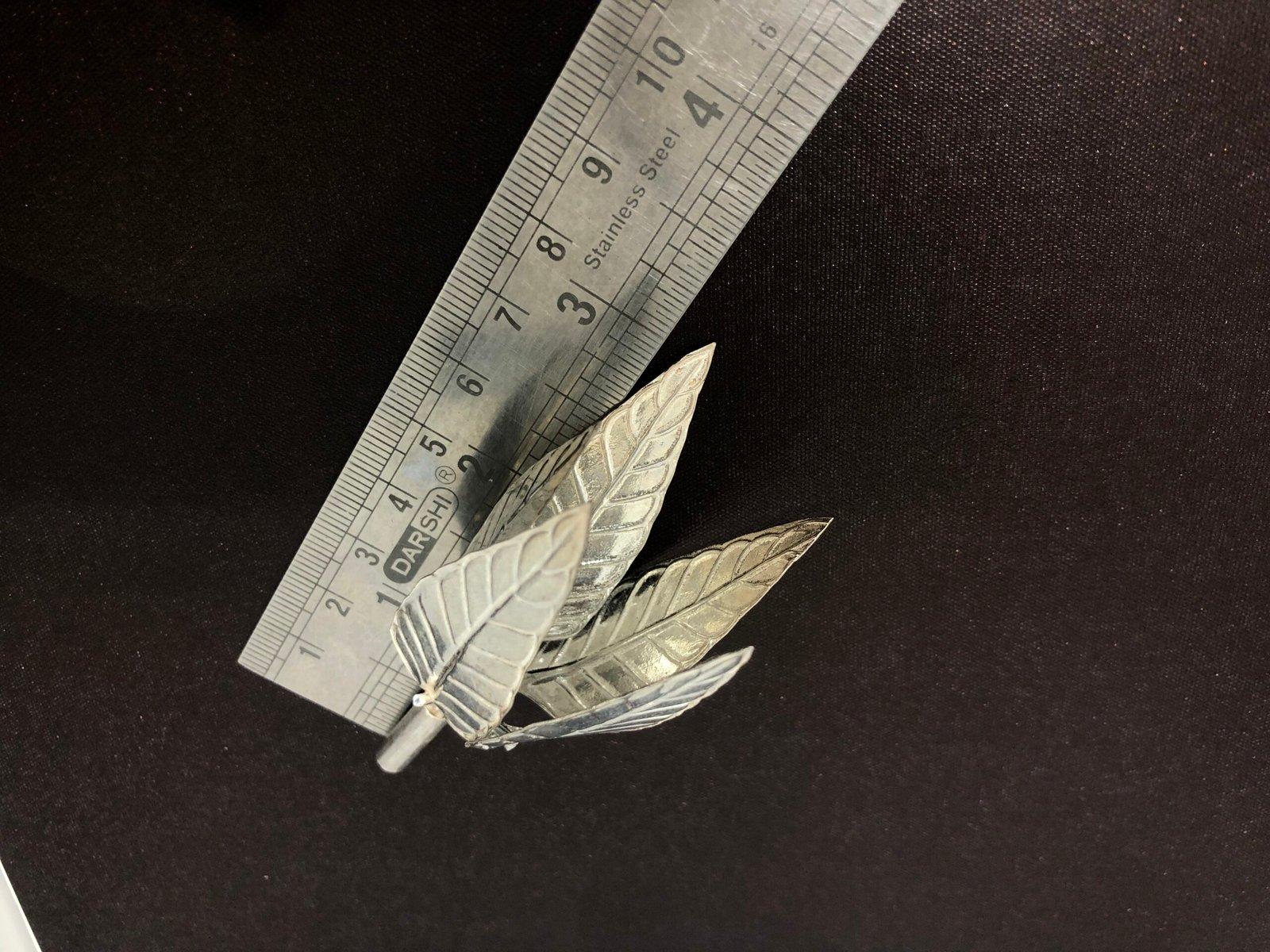 Gahenaz Silver Mango Leaf/ Aamer Pallav/ Aampata view 6