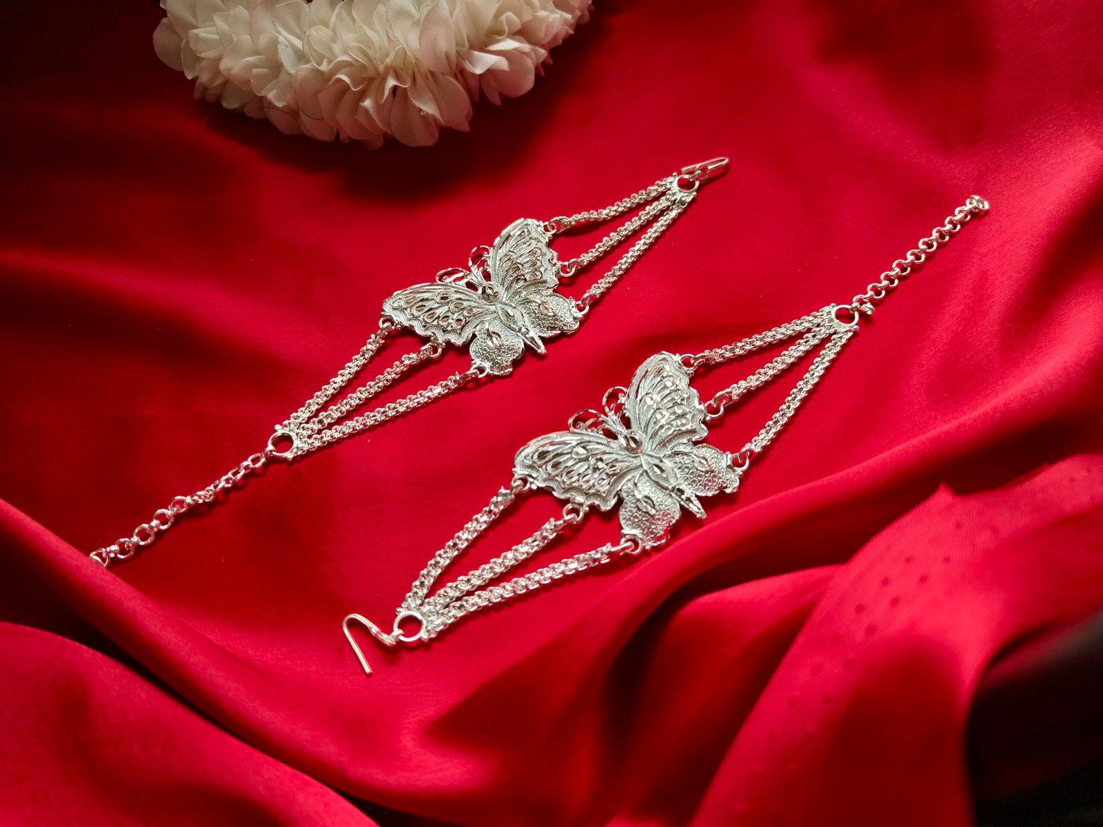 Gahenaz Silver Parama Fancy Butterfly Mantasha Bracelet view 3