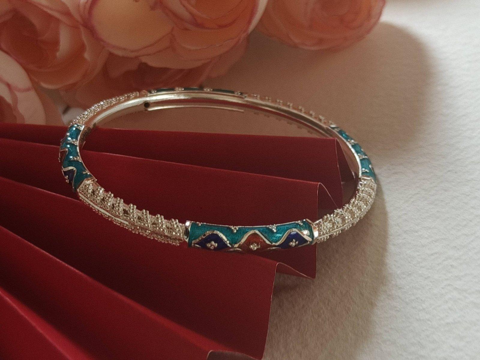 Gahenaz Silver Priya Manipuri Bangle 2.5