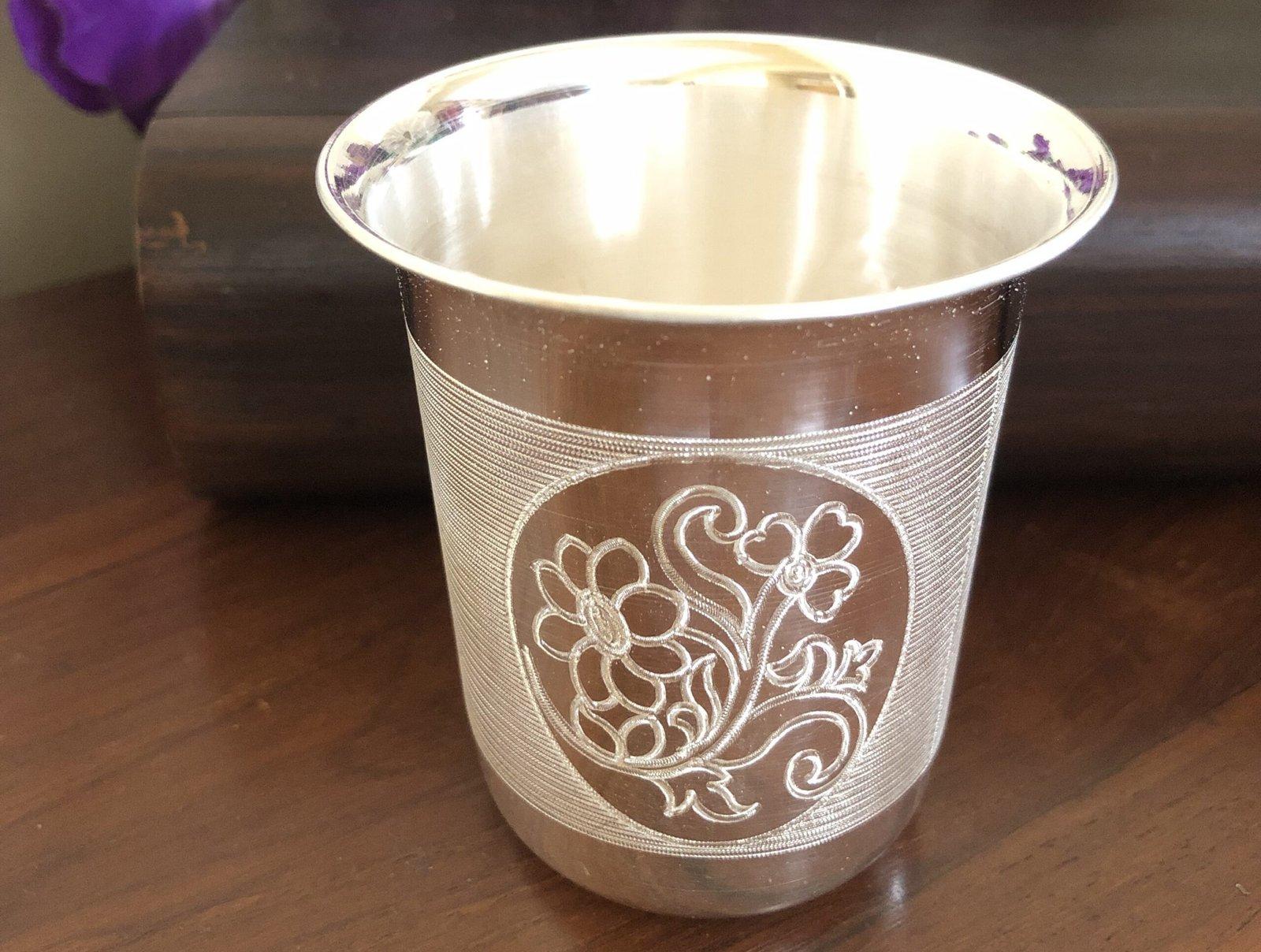 Gahenaz Silver Sparkling Glass 3inch