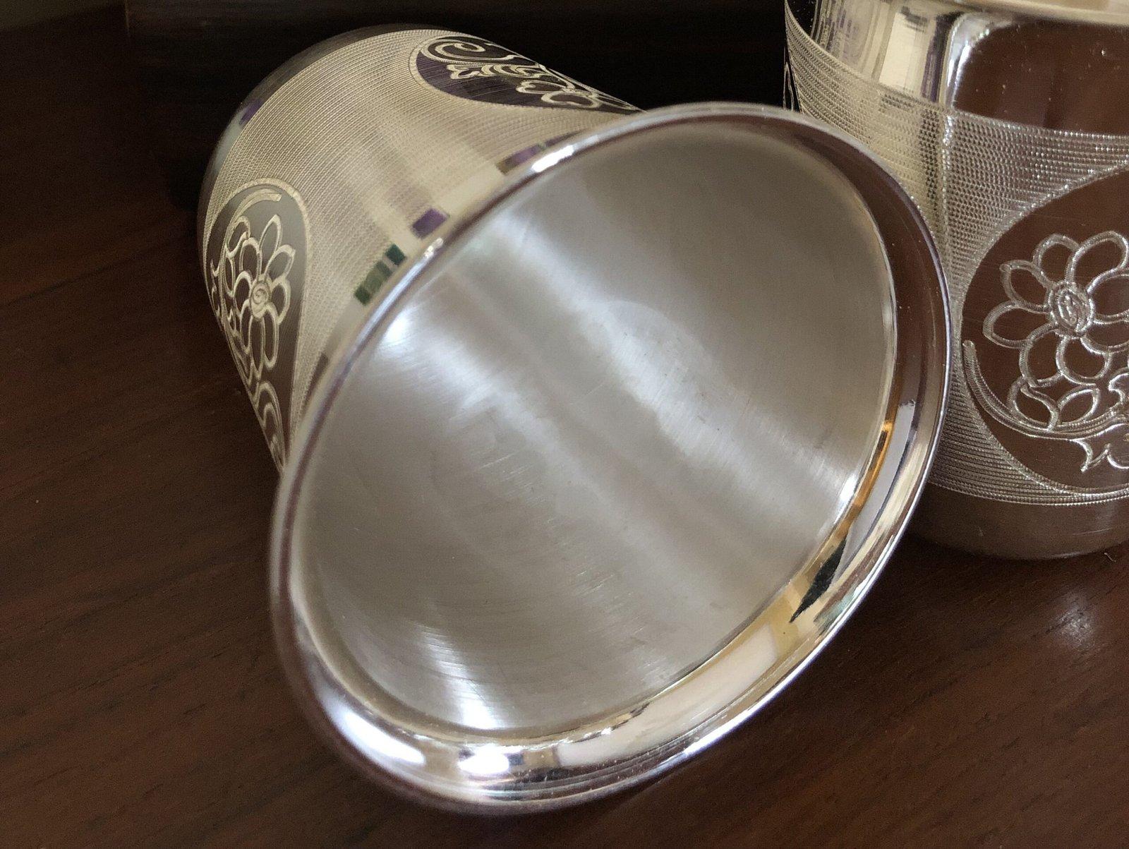 Gahenaz Silver Sparkling Glass 3inch view 3