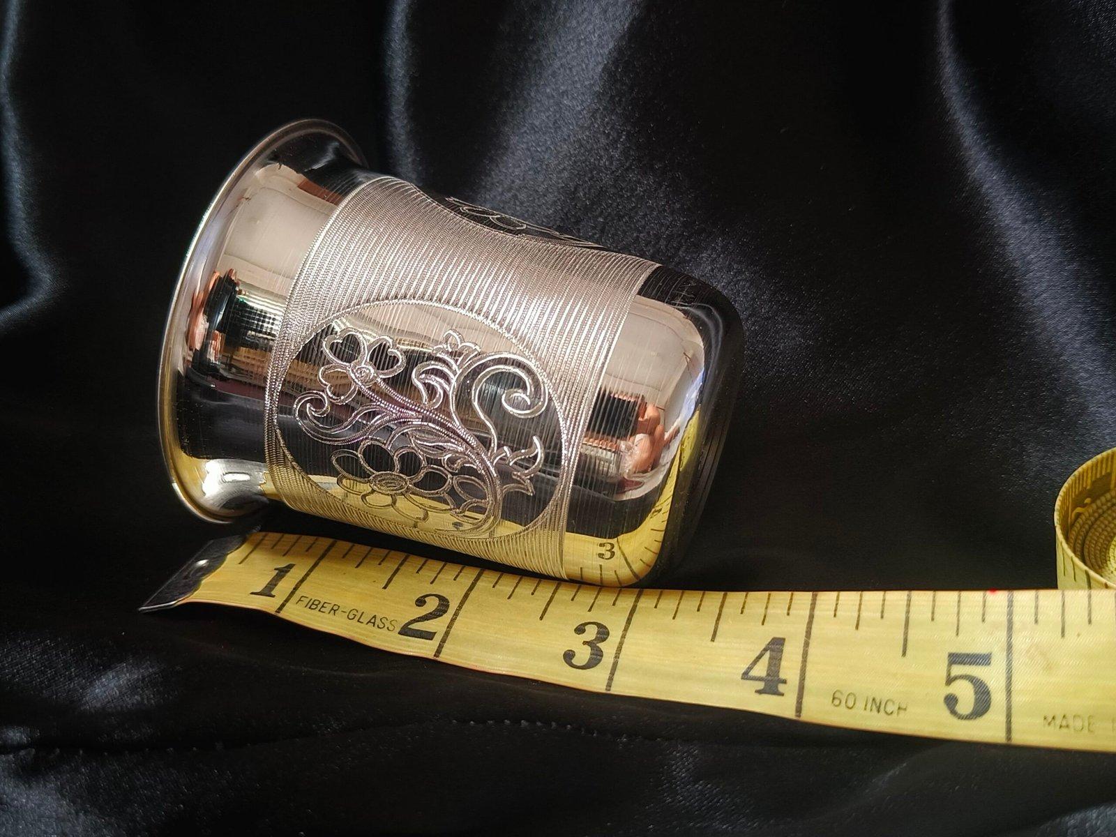 Gahenaz Silver Sparkling Glass 3inch view 4