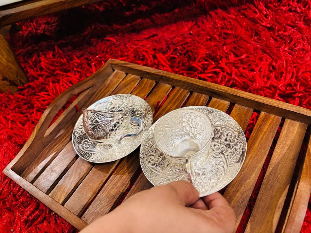 Gahenaz Silver Tea Cup Set