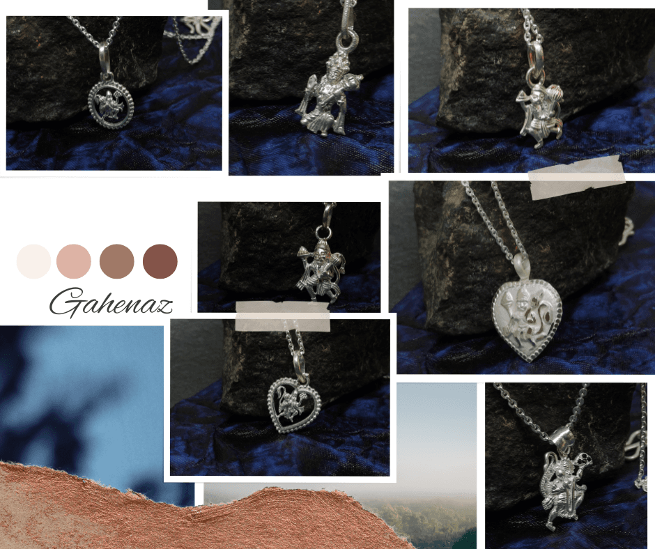 Idol Pendant Hanuman/Bajrangbali with chian