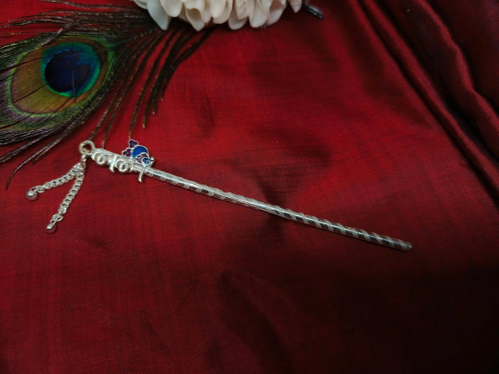 Lalan Bashi 4inch /Flute for Laddu Gopal/Krishna / Kanha view 3