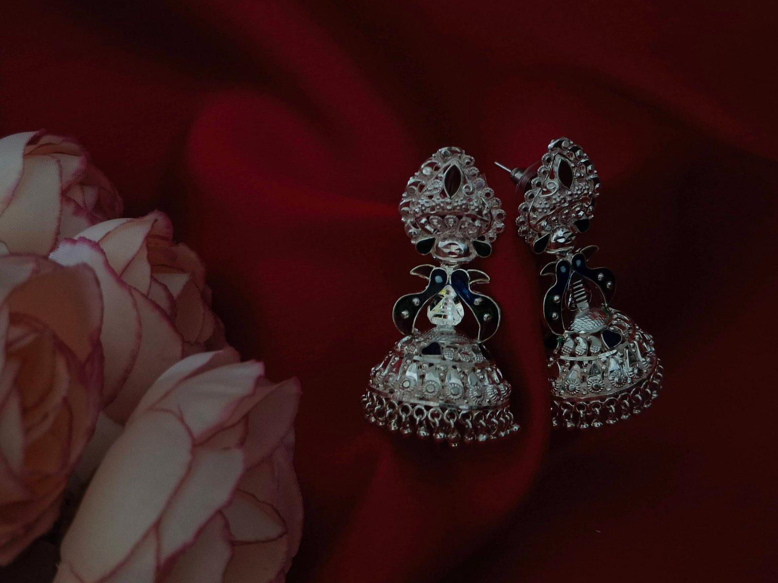 Manipuri Mayur Jhumka earring view 2