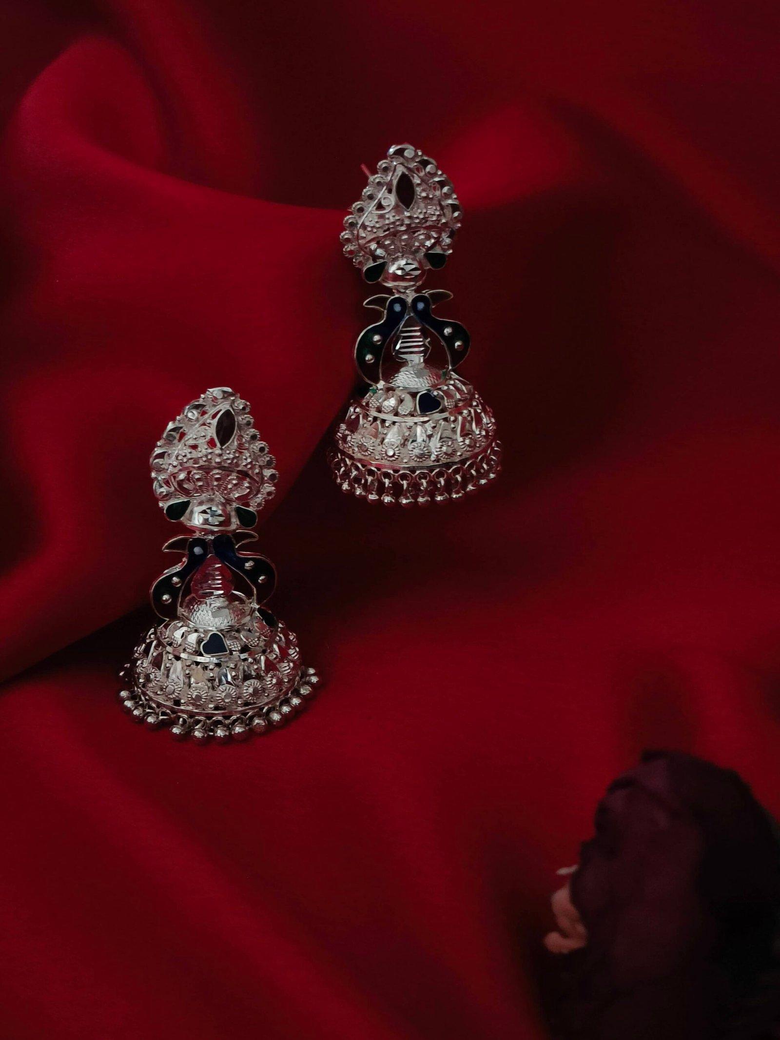 Manipuri Mayur Jhumka earring view 4