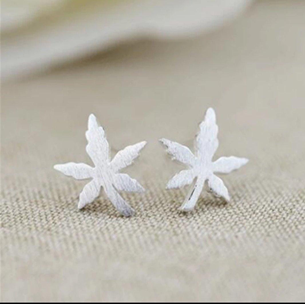 Maple Leaf Stud Earrings