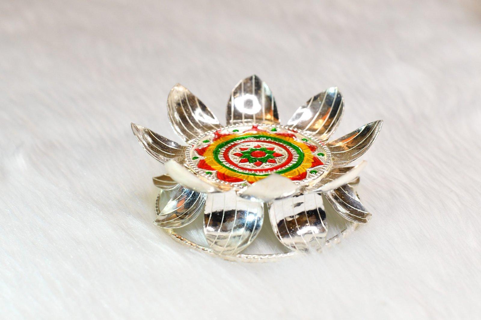 Meenakari Lotus Singhasan view 2