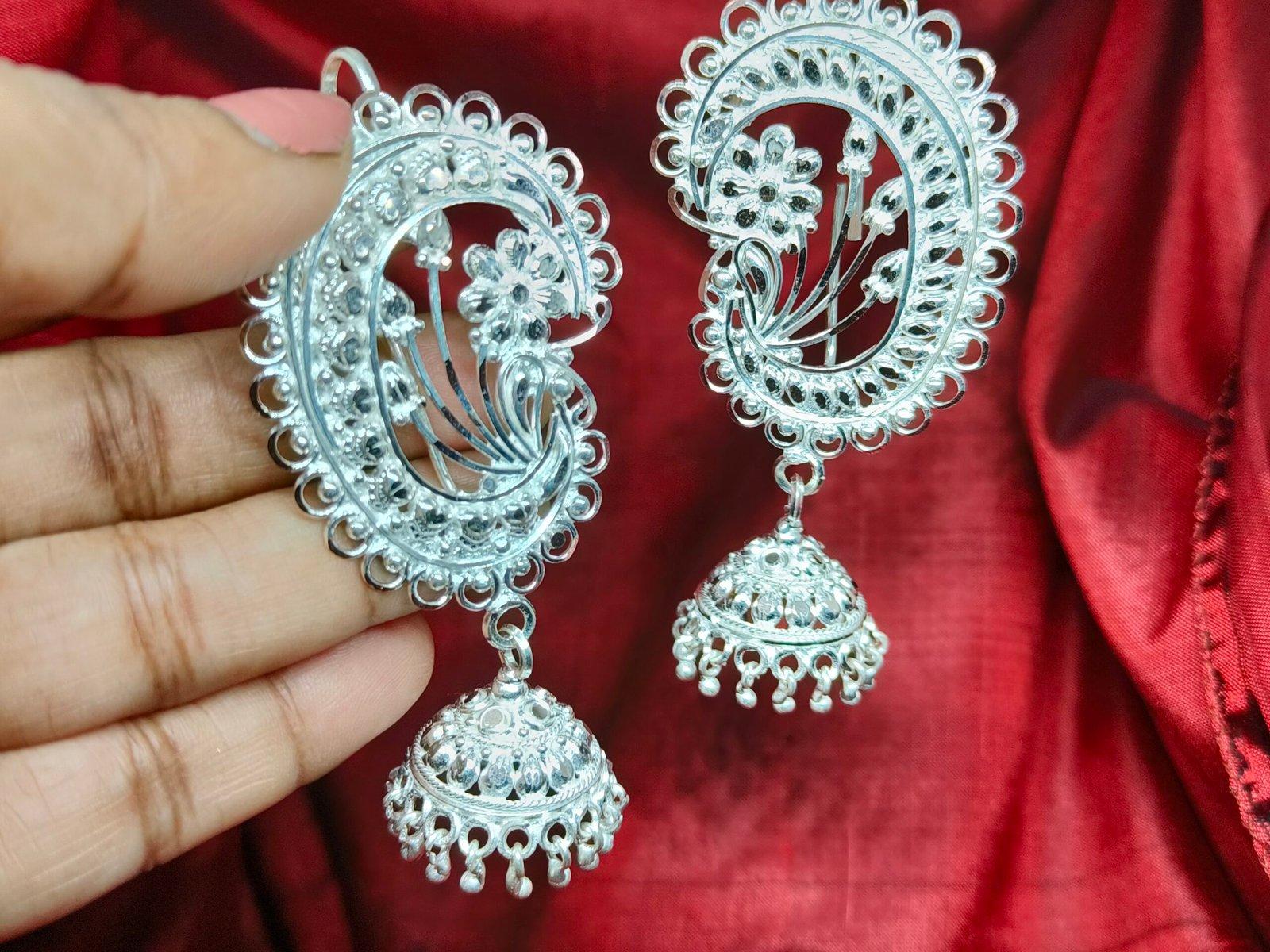 Mrinmayee Earrings /Kaan jhumko/Ear Cuff Jhumki Earring view 2