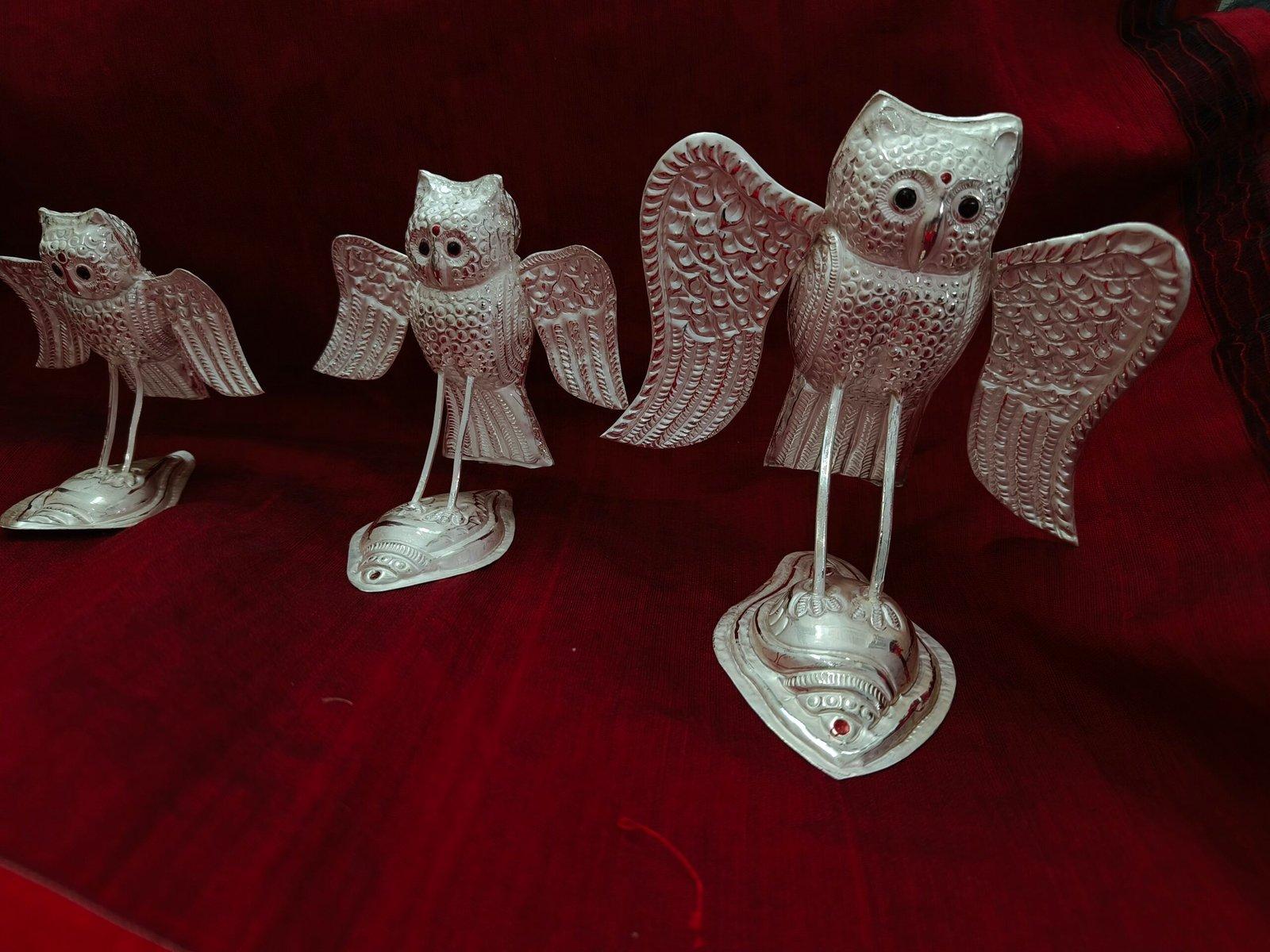 Owl, Pecha, Ullu, Lakshmi Ji's Owl/Feng Shui owl/Owl for Home Decor Idol Statue Figurine Showpiece for Good Luck view 2