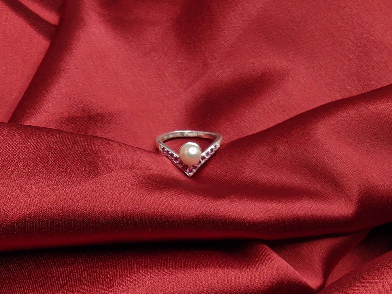 Pearl Finger ring Jeba view 3