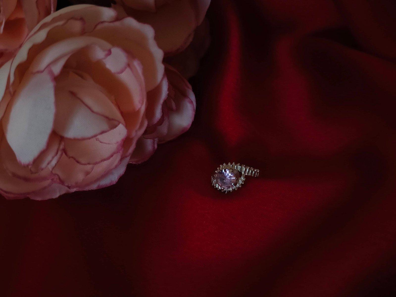 Pink Stone Fancy Baby Ring view 3