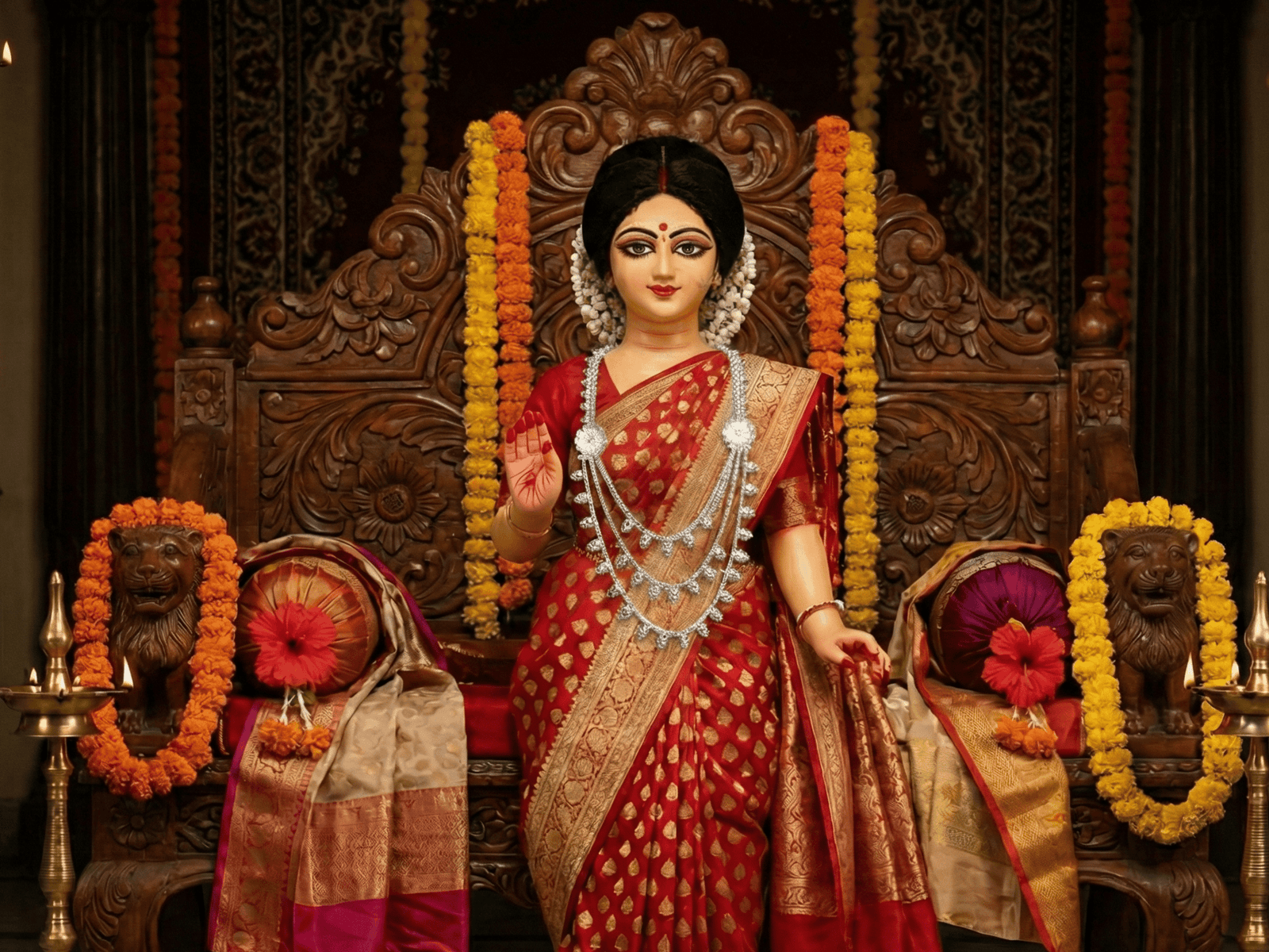 Pritha 3layer Necklace for Idol 8 to 10 inch