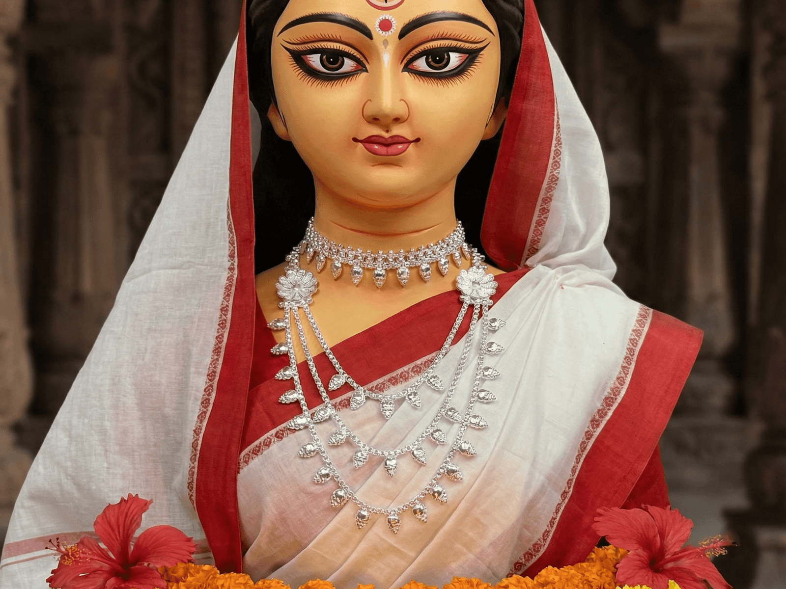 Pritha 3layer Necklace for Idol 8 to 10 inch view 5