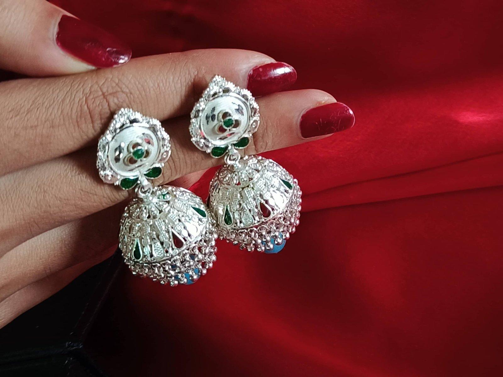 Priya Manipuri Meena Jhumka Earring view 4