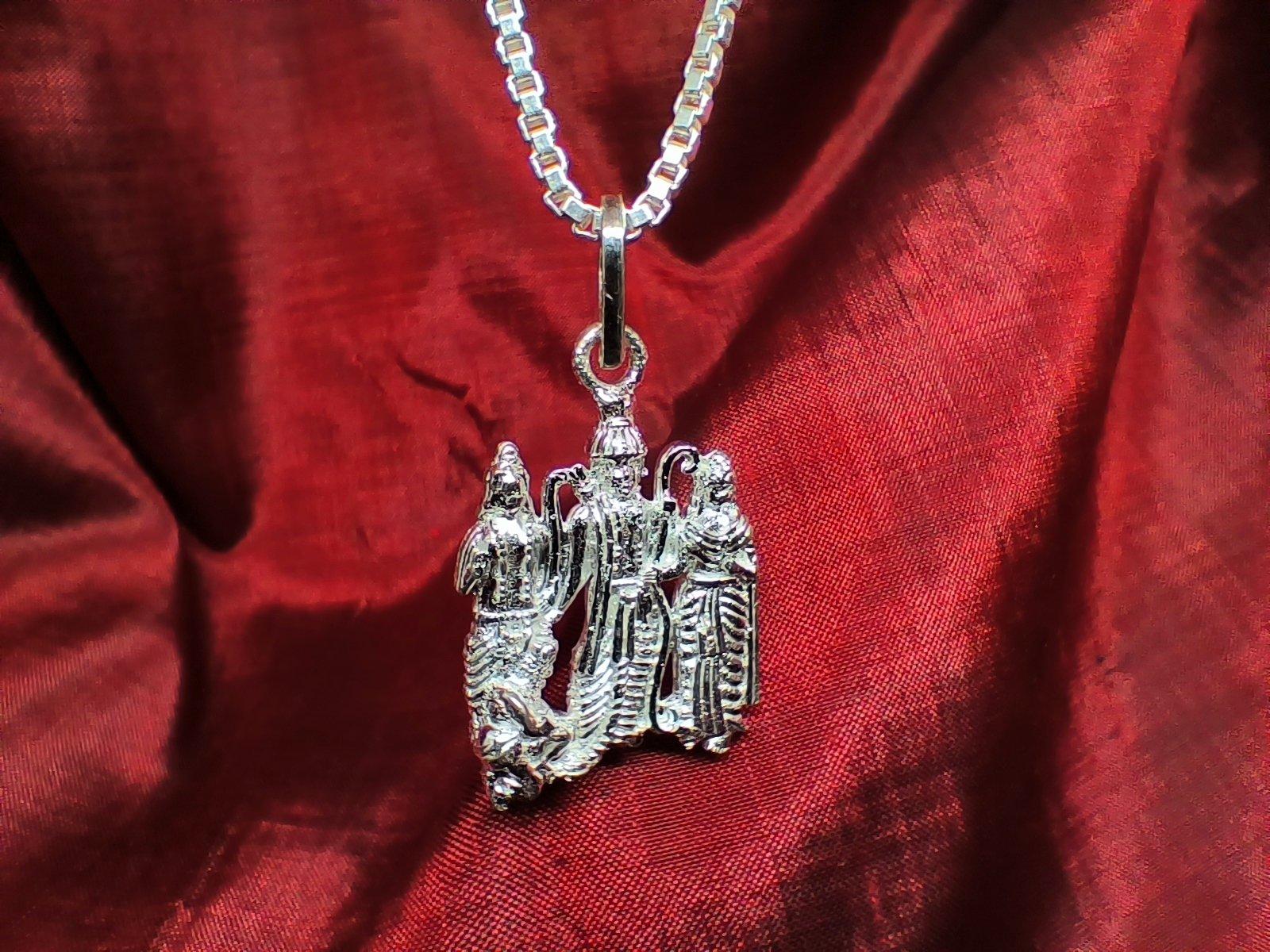 Pure Silver Bhagwan Shri Ram Parivar Locket