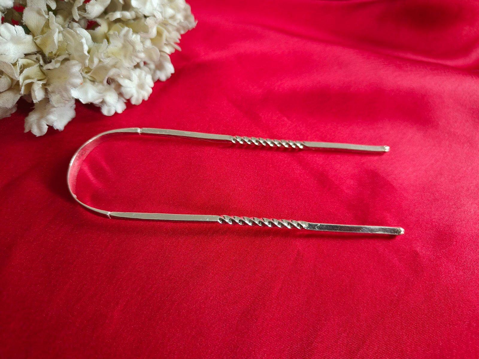 Pure Silver Tongue Cleaner / Uliya / jibi/ জিবছোলা