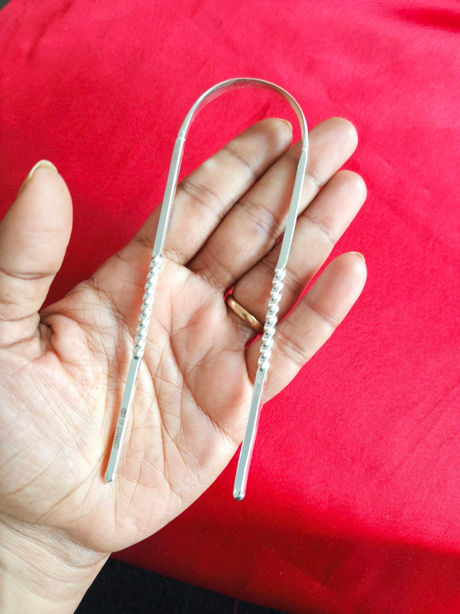Pure Silver Tongue Cleaner / Uliya / jibi/ জিবছোলা view 4