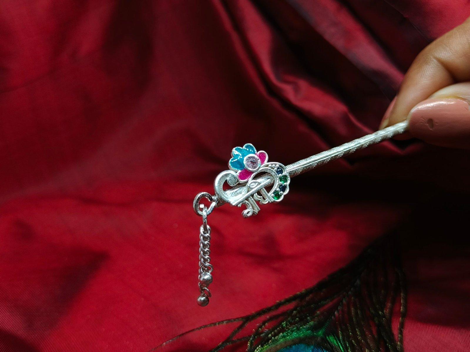 Radhe Flute 3inch/ Bashi for Laddu Gopal / Krishna / Kanha view 3