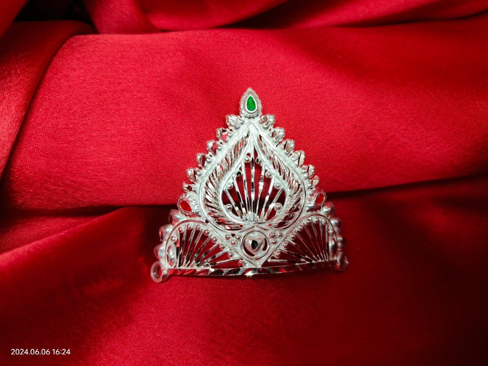 Silver Fancy Mukut view 5