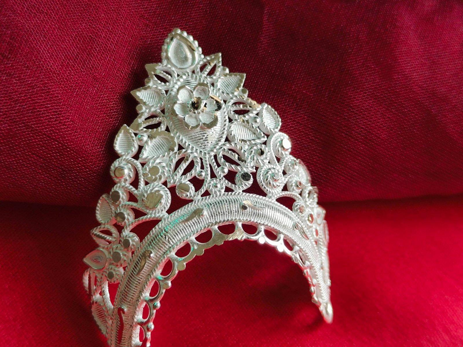 Silver Fancy Mukut view 7