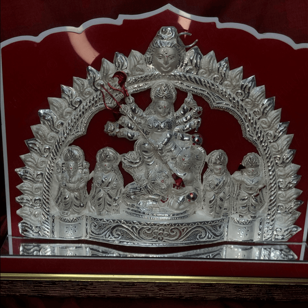 Silver Maa Durga Idol /Murti for Puja, Home decor, Gift
