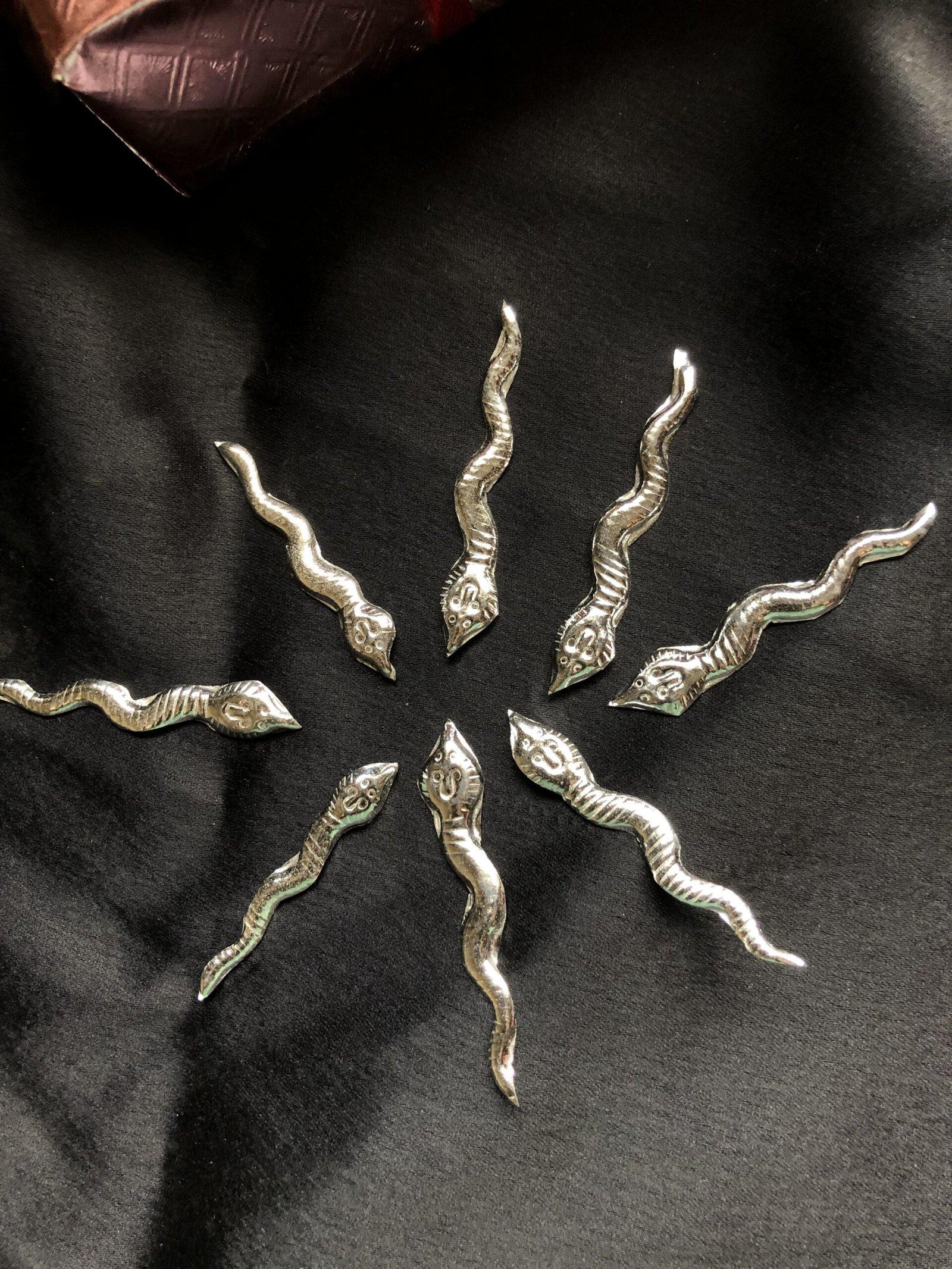 Silver Naag Devta Idol for Bhumi Pooja, Silver Naag, Saap, Snake statue for bhumipujan view 5