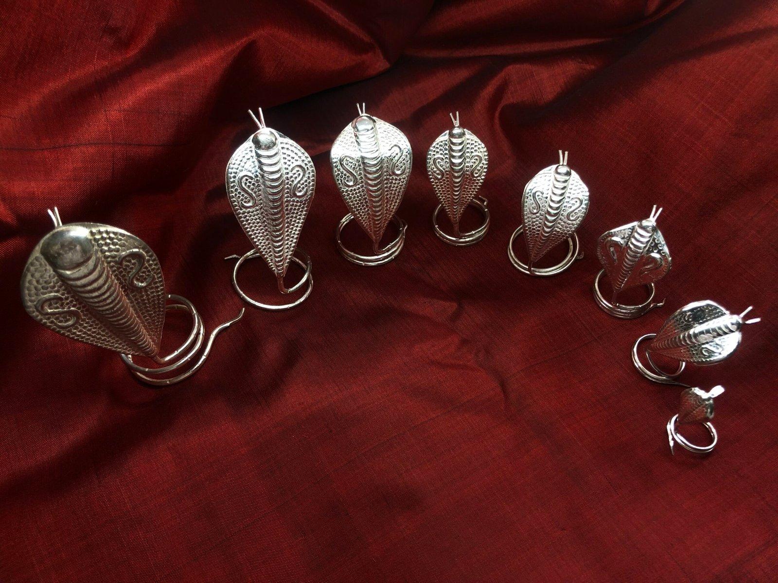 Silver Naag Devta Idol for Pooja, Silver Naag for Shivling, Saap, Snake statue for Shivlinga